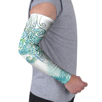 Aotearoa Maori Koru Curves Arm Sleeves Mossy Paua Shell