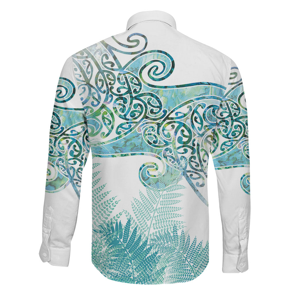 Aotearoa Maori Koru Curves Family Matching Puletasi and Hawaiian Shirt Mossy Paua Shell LT7 - Polynesian Pride