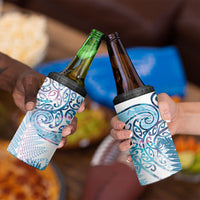 Aotearoa Maori Koru Curves 4 in 1 Can Cooler Tumbler Aqua Paua Shell LT7 - Polynesian Pride