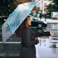 Aotearoa Maori Koru Curves Umbrella Aqua Paua Shell