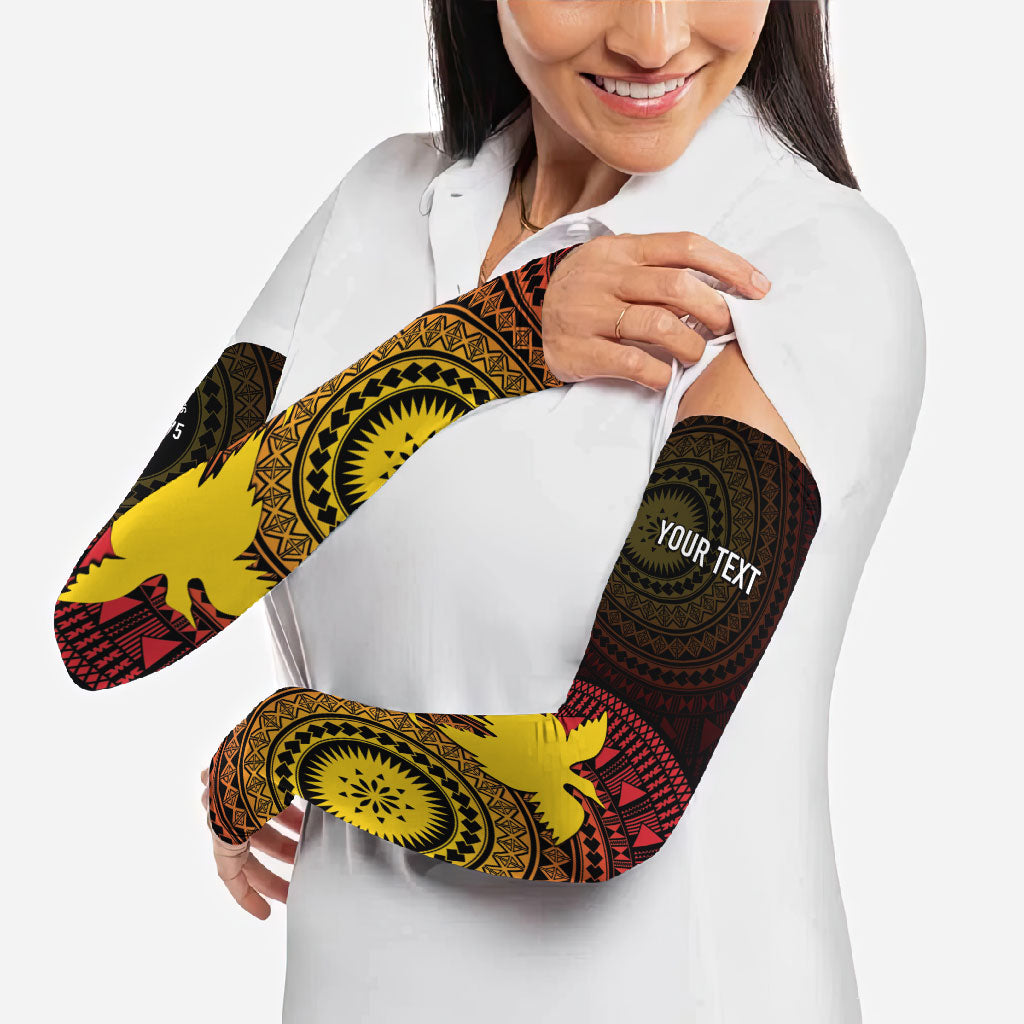 Papua New Guinea Independence Personalized Arm Sleeves Tapa Circle