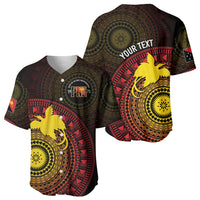 Papua New Guinea Independence Personalized Baseball Jersey Tapa Circle