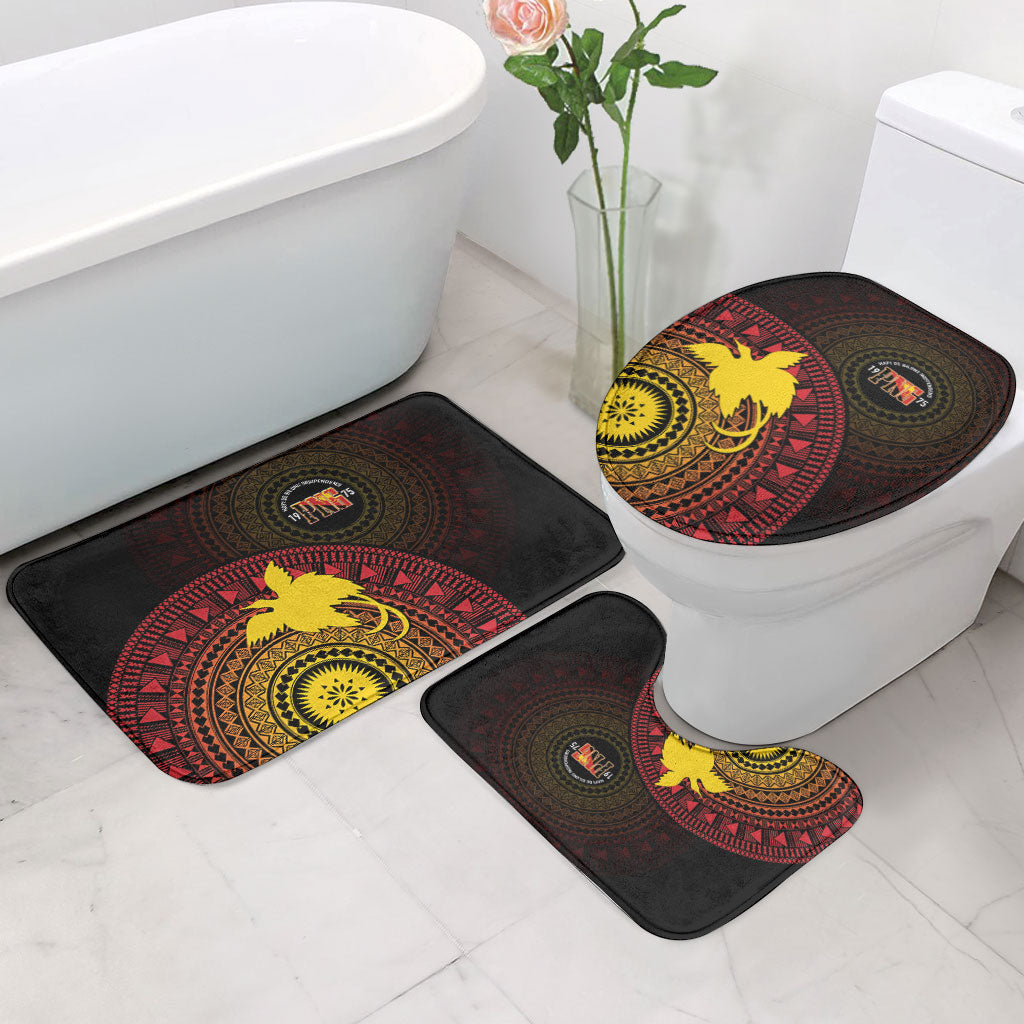 Papua New Guinea Independence Bathroom Set Tapa Circle