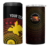 Papua New Guinea Independence Personalized 4 in 1 Can Cooler Tumbler Tapa Circle