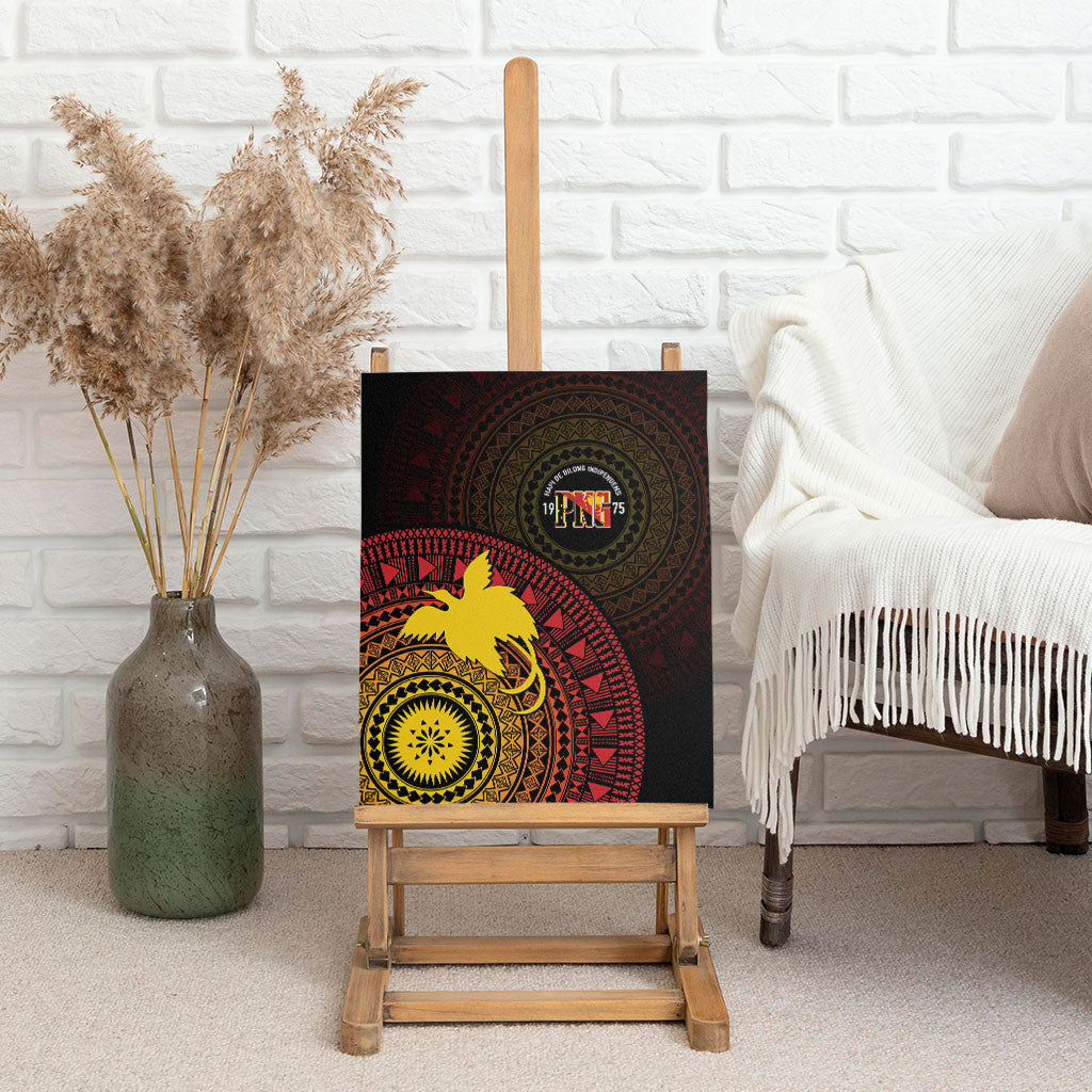 Papua New Guinea Independence Canvas Wall Art Tapa Circle