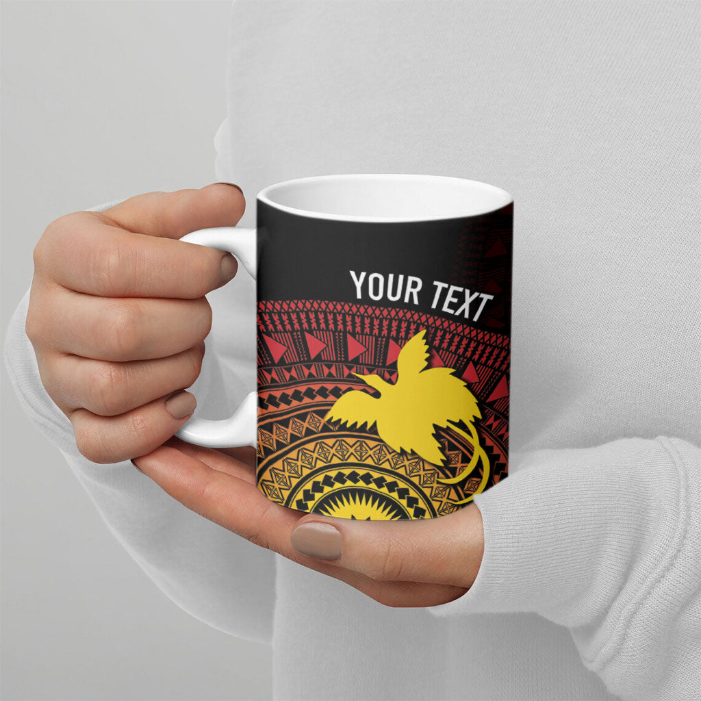Papua New Guinea Independence Personalized Ceramic Mug Tapa Circle LT7 - Polynesian Pride