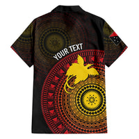 Papua New Guinea Independence Personalized Family Matching Off Shoulder Short Dress and Hawaiian Shirt Tapa Circle