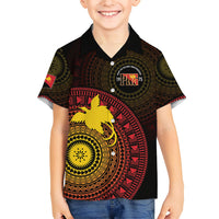 Papua New Guinea Independence Personalized Family Matching Puletasi and Hawaiian Shirt Tapa Circle