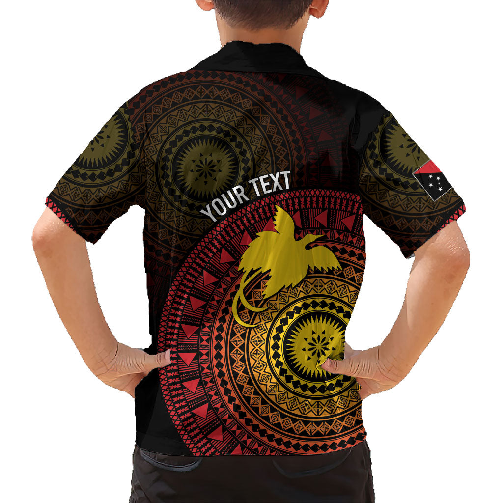 Papua New Guinea Independence Personalized Family Matching Short Sleeve Bodycon Dress and Hawaiian Shirt Tapa Circle