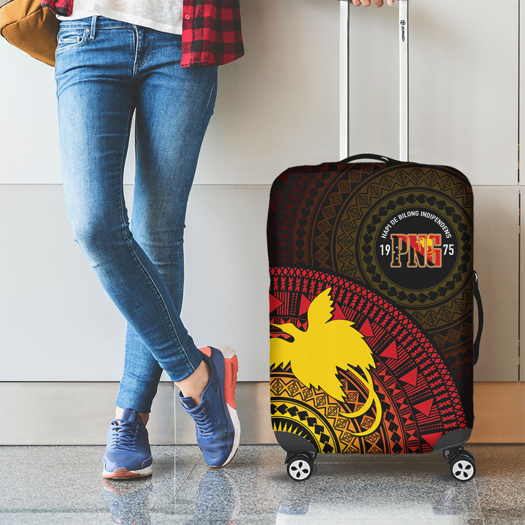 Papua New Guinea Independence Luggage Cover Tapa Circle