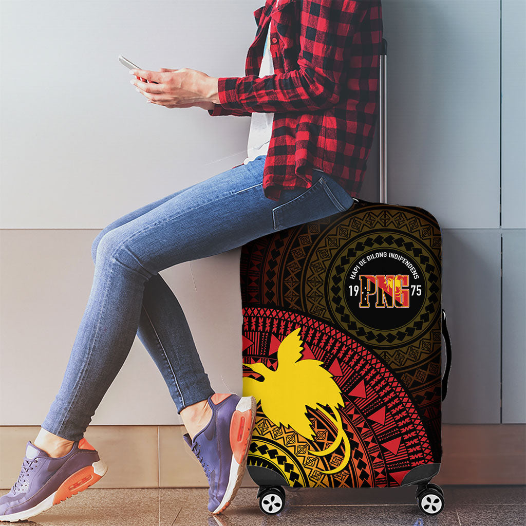 Papua New Guinea Independence Luggage Cover Tapa Circle