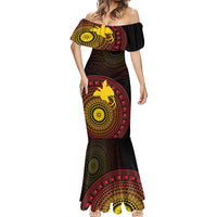 Papua New Guinea Independence Personalized Mermaid Dress Tapa Circle