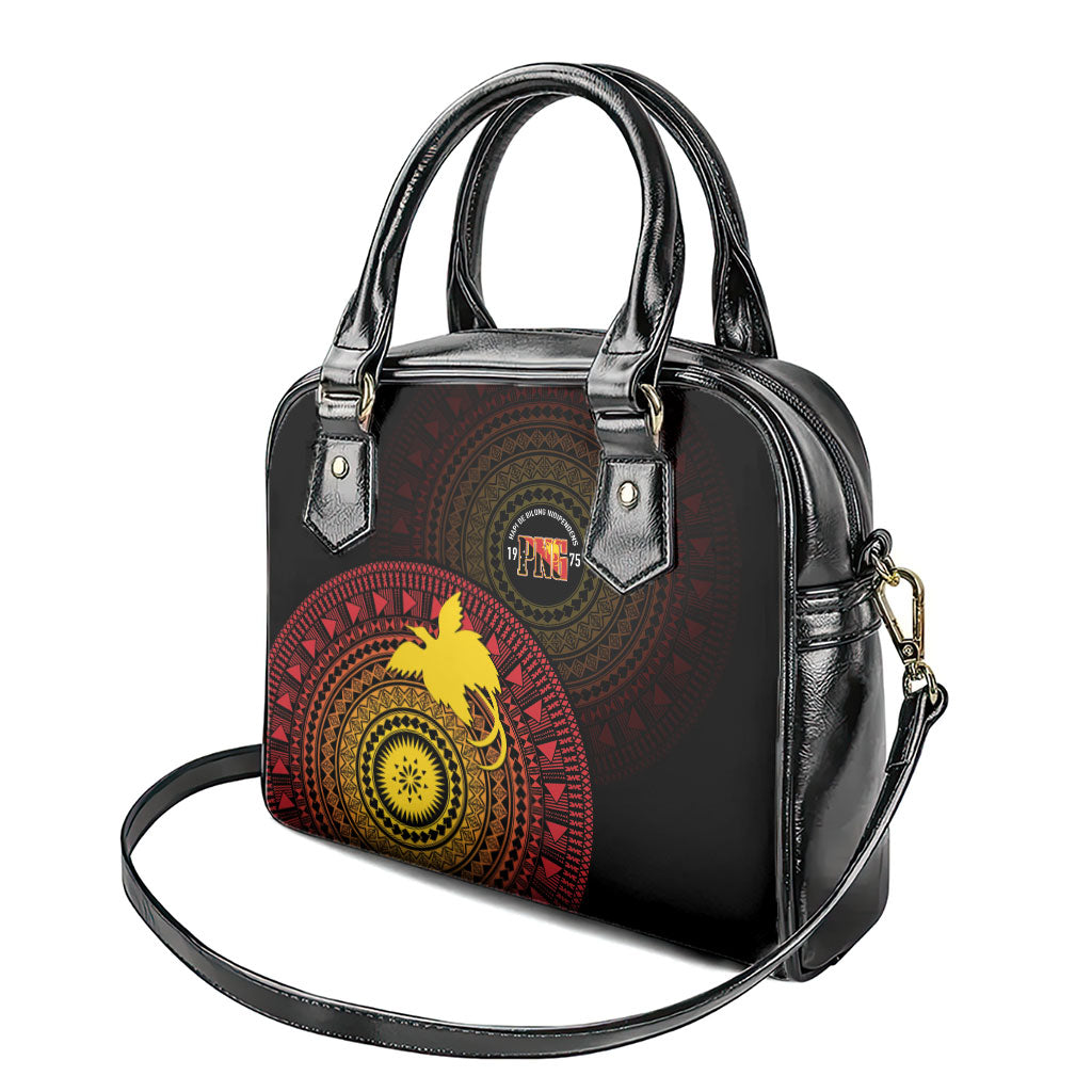 Papua New Guinea Independence Shoulder Handbag Tapa Circle