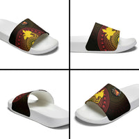 Papua New Guinea Independence Slide Sandals Tapa Circle