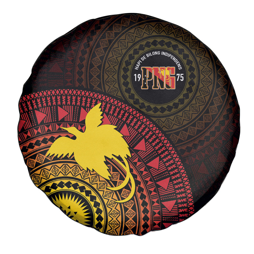 Papua New Guinea Independence Spare Tire Cover Tapa Circle