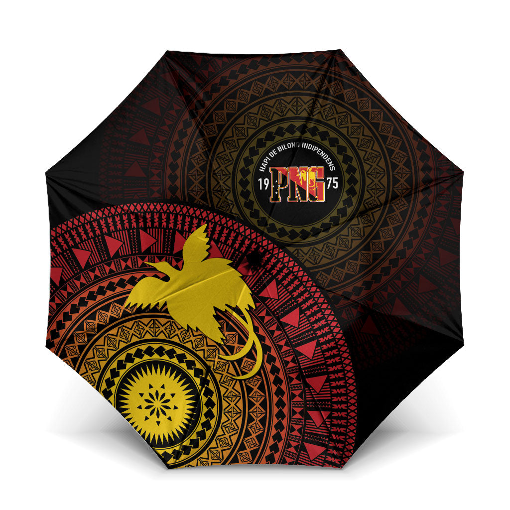 Papua New Guinea Independence Umbrella Tapa Circle
