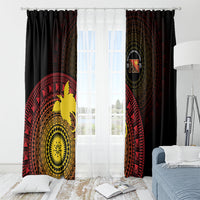 Papua New Guinea Independence Window Curtain Tapa Circle