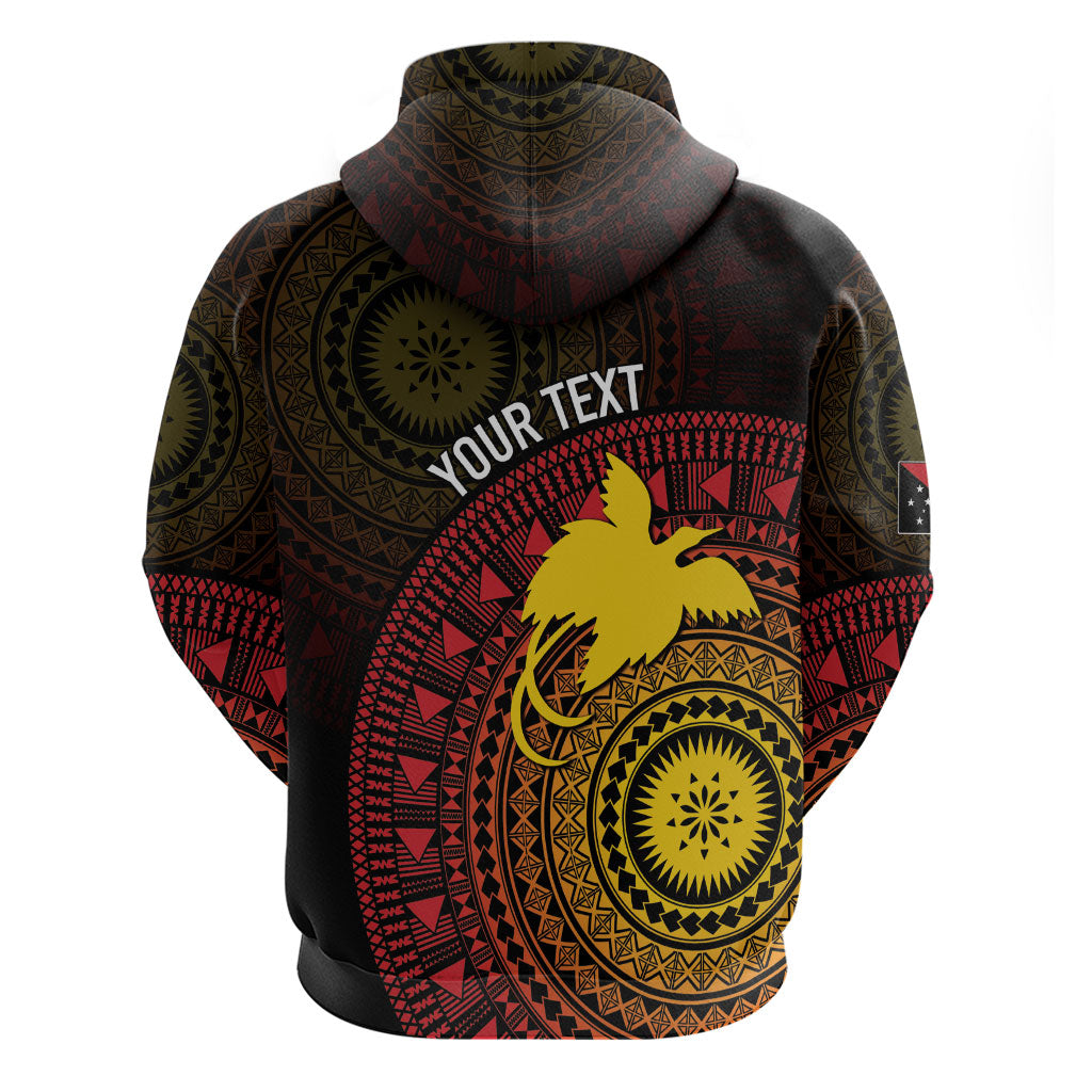 Papua New Guinea Independence Personalized Zip Hoodie Tapa Circle