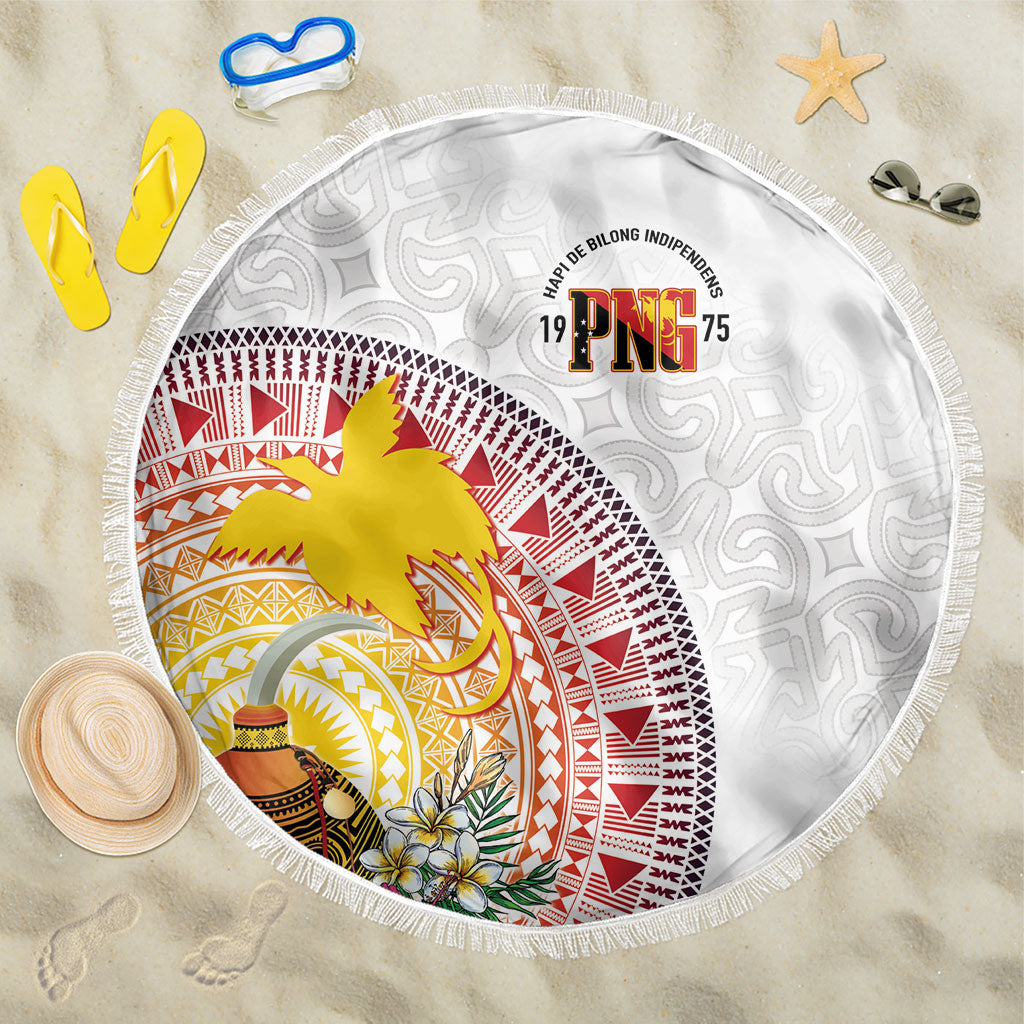Hapi De Bilong Indipendens Papua New Guinea Beach Blanket PNG Lime Pot