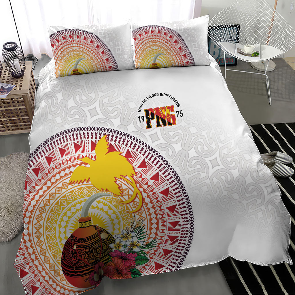 Hapi De Bilong Indipendens Papua New Guinea Bedding Set PNG Lime Pot