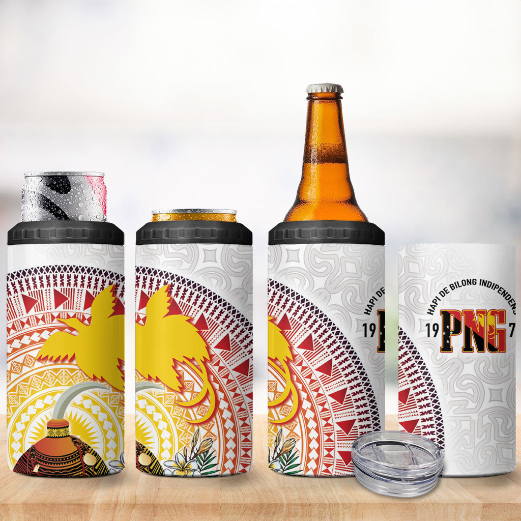 Hapi De Bilong Indipendens Papua New Guinea 4 in 1 Can Cooler Tumbler PNG Lime Pot