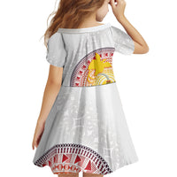 Hapi De Bilong Indipendens Papua New Guinea Family Matching Off Shoulder Maxi Dress and Hawaiian Shirt PNG Lime Pot