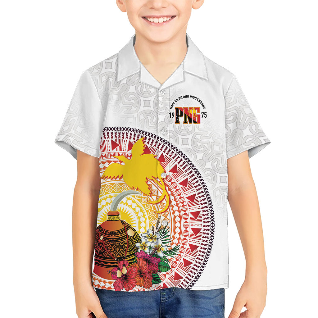 Hapi De Bilong Indipendens Papua New Guinea Family Matching Summer Maxi Dress and Hawaiian Shirt PNG Lime Pot