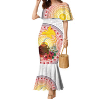 Hapi De Bilong Indipendens Papua New Guinea Mermaid Dress PNG Lime Pot