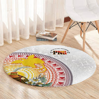 Hapi De Bilong Indipendens Papua New Guinea Round Carpet PNG Lime Pot