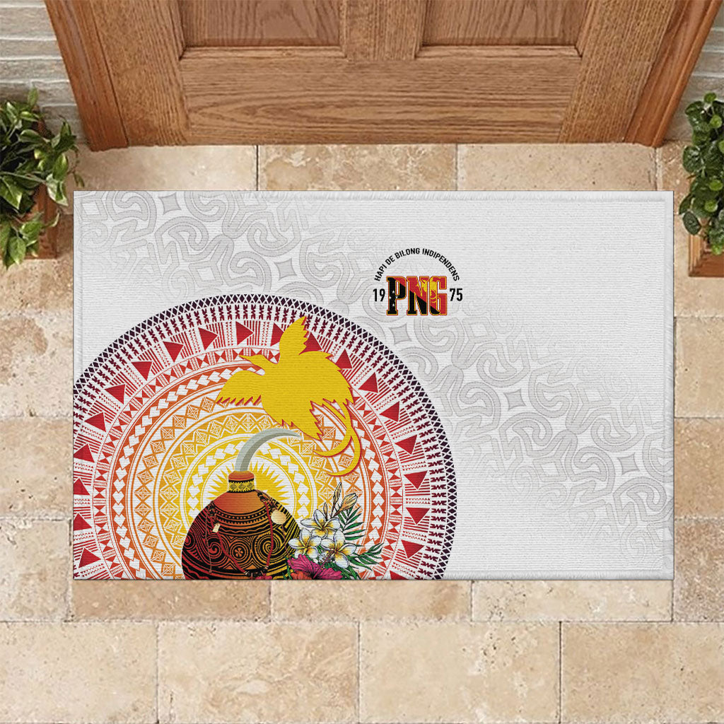Hapi De Bilong Indipendens Papua New Guinea Rubber Doormat PNG Lime Pot
