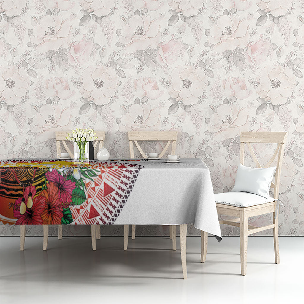 Hapi De Bilong Indipendens Papua New Guinea Tablecloth PNG Lime Pot LT7 - Polynesian Pride