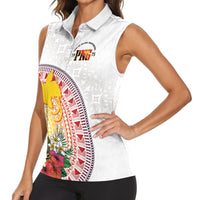 Hapi De Bilong Indipendens Papua New Guinea Women Sleeveless Polo Shirt PNG Lime Pot