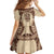 Bula Fiji Day 55th Anniversary Masi Tapa Family Matching Off The Shoulder Long Sleeve Dress and Hawaiian Shirt Emerald Jubilee - Beige - Polynesian Pride