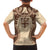 Bula Fiji Day 55th Anniversary Masi Tapa Family Matching Summer Maxi Dress and Hawaiian Shirt Emerald Jubilee - Beige - Polynesian Pride