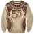 Bula Fiji Day 55th Anniversary Masi Tapa Sweatshirt Emerald Jubilee - Beige - Polynesian Pride