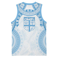 Bula Fiji Day 55th Anniversary Masi Tapa Basketball Jersey Emerald Jubilee - Turquoise LT7 - Polynesian Pride