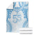 Bula Fiji Day 55th Anniversary Masi Tapa Blanket Emerald Jubilee - Turquoise - Polynesian Pride