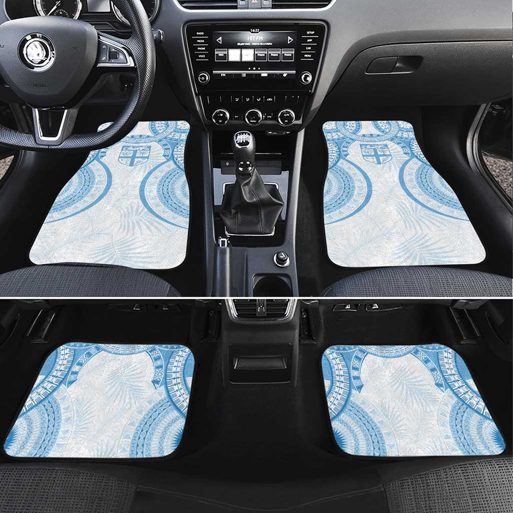 Bula Fiji Day 55th Anniversary Masi Tapa Car Mats Emerald Jubilee - Turquoise - Polynesian Pride
