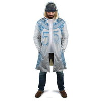 Bula Fiji Day 55th Anniversary Masi Tapa Cloak Emerald Jubilee - Turquoise - Polynesian Pride