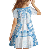 Bula Fiji Day 55th Anniversary Masi Tapa Family Matching Mermaid Dress and Hawaiian Shirt Emerald Jubilee - Turquoise - Polynesian Pride