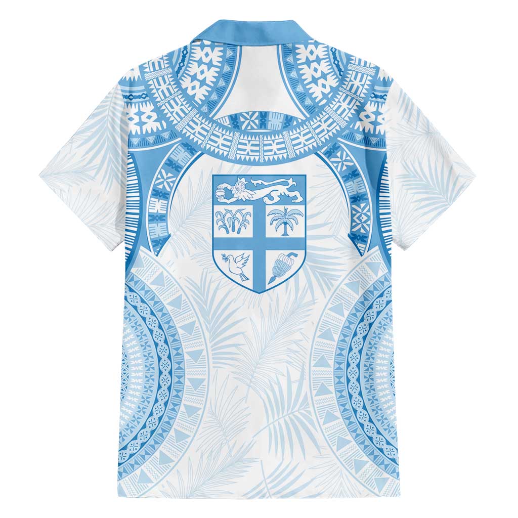 Bula Fiji Day 55th Anniversary Masi Tapa Family Matching Short Sleeve Bodycon Dress and Hawaiian Shirt Emerald Jubilee - Turquoise - Polynesian Pride