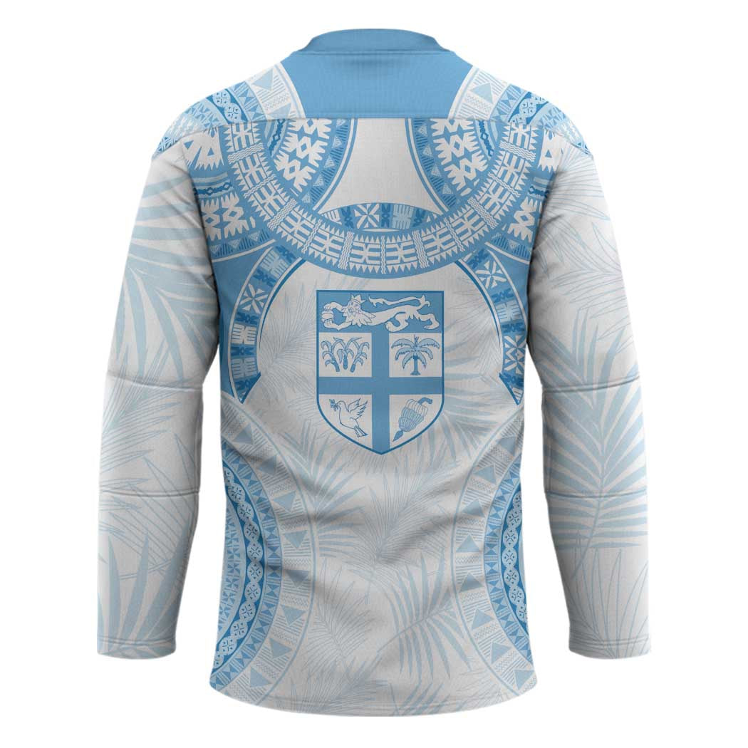 Bula Fiji Day 55th Anniversary Masi Tapa Hockey Jersey Emerald Jubilee - Turquoise - Polynesian Pride