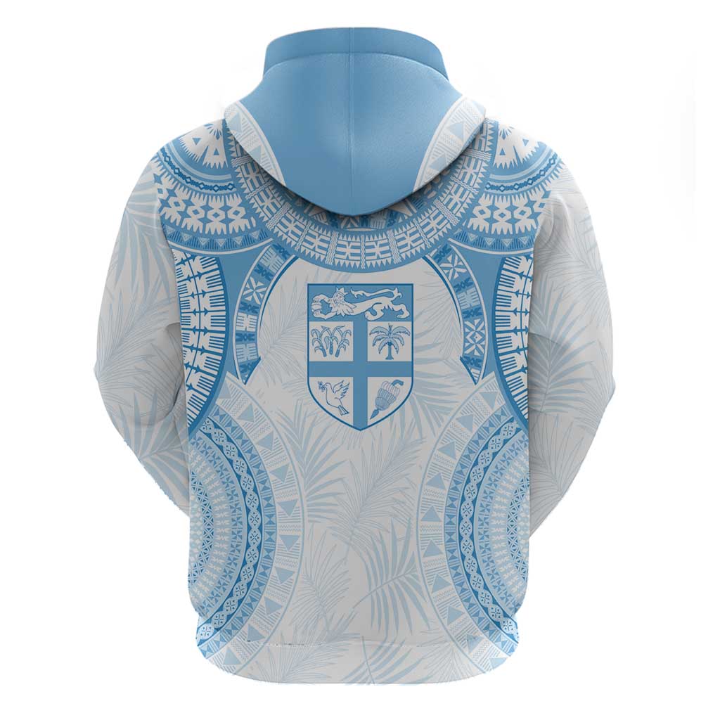 Bula Fiji Day 55th Anniversary Masi Tapa Hoodie Emerald Jubilee - Turquoise - Polynesian Pride