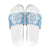 Bula Fiji Day 55th Anniversary Masi Tapa Slide Sandals Emerald Jubilee - Turquoise - Polynesian Pride
