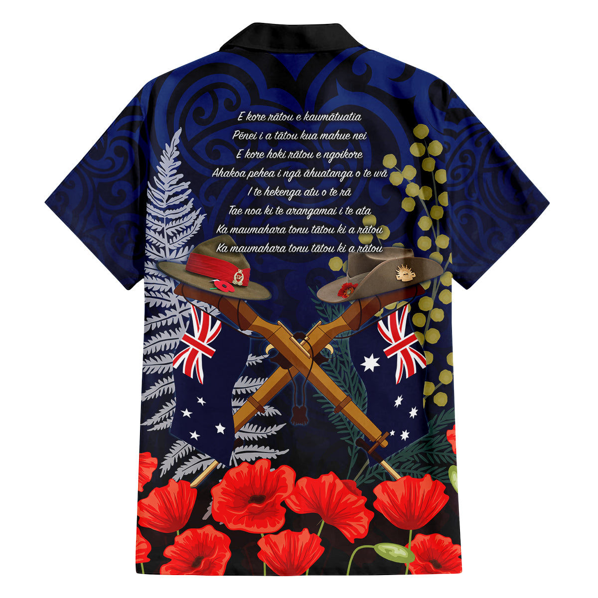 Anzac Day Aussie Mix Maori In Memories Family Matching Off Shoulder Long Sleeve Dress and Hawaiian Shirt LT7 - Polynesian Pride