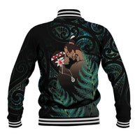 Maori Hongi Valentine Baseball Jacket Aroha Ahau Ki A Koe