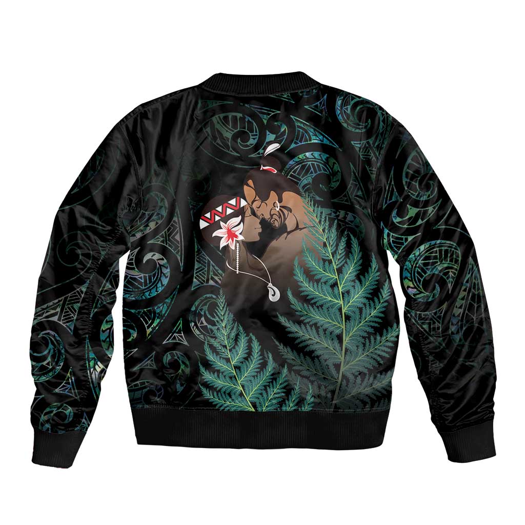 Maori Hongi Valentine Bomber Jacket Aroha Ahau Ki A Koe