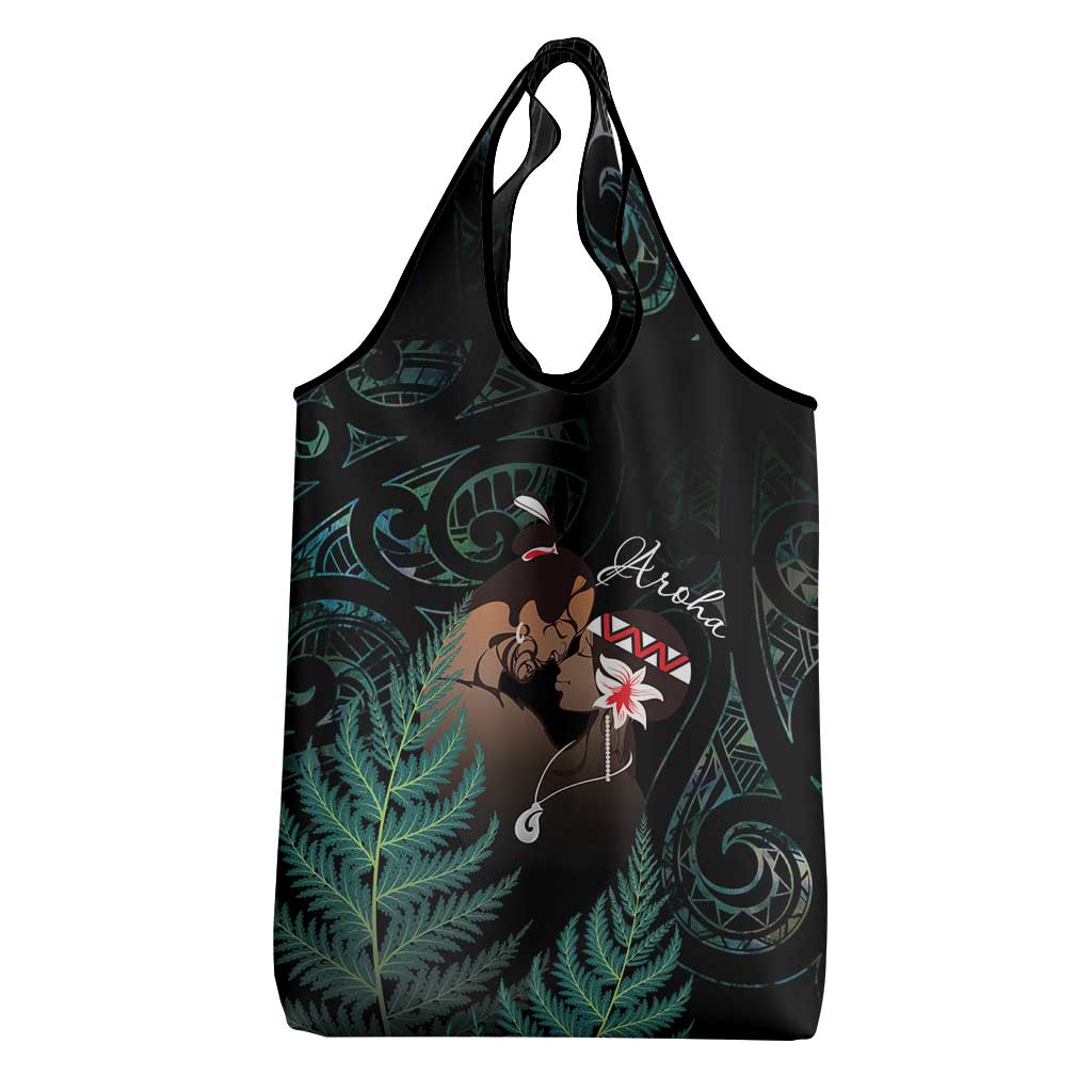 Maori Hongi Valentine Grocery Bag Aroha Ahau Ki A Koe