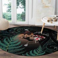 Maori Hongi Valentine Round Carpet Aroha Ahau Ki A Koe LT7 - Polynesian Pride