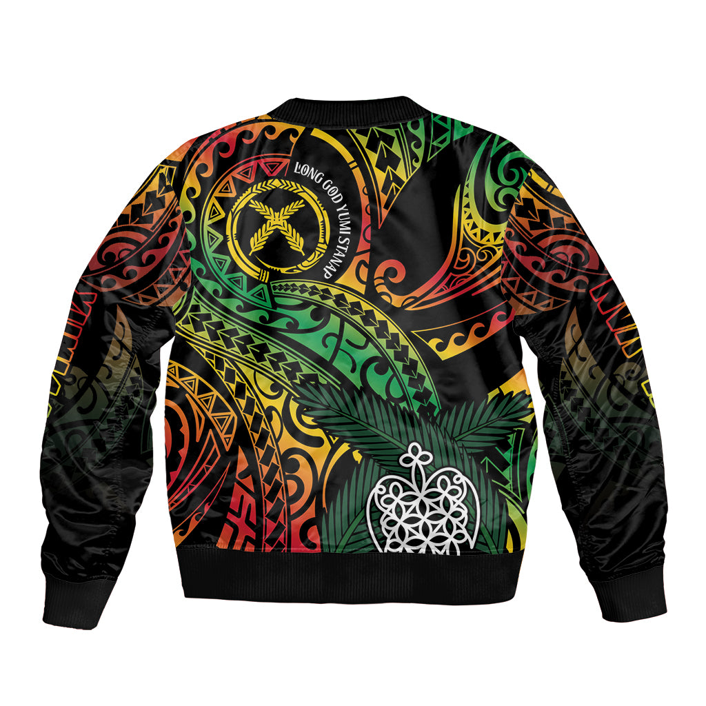Vanuatu Indipendens Dei Bomber Jacket Mix Traditional Sand Drawing
